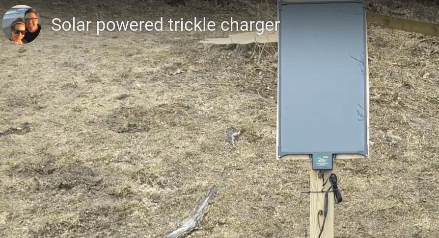 Solar powered trickle charger
