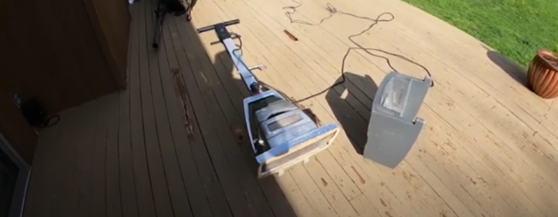 Deck sanding with a Home Depot rental
