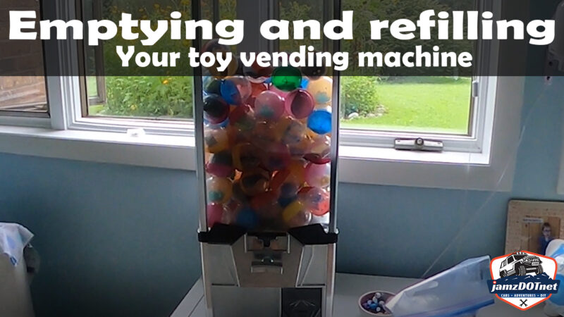 Refilling your toy vending machine and emptying the change
