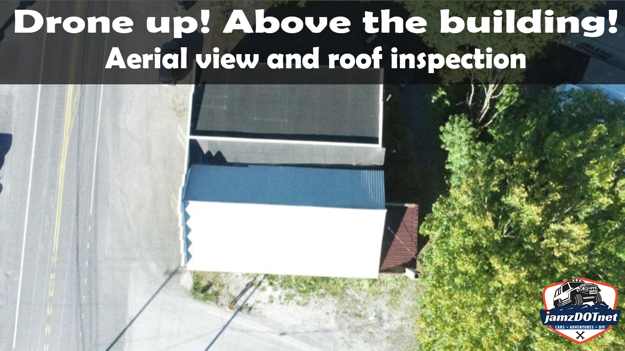 Drone up! Aerial view and roof inspection of the building