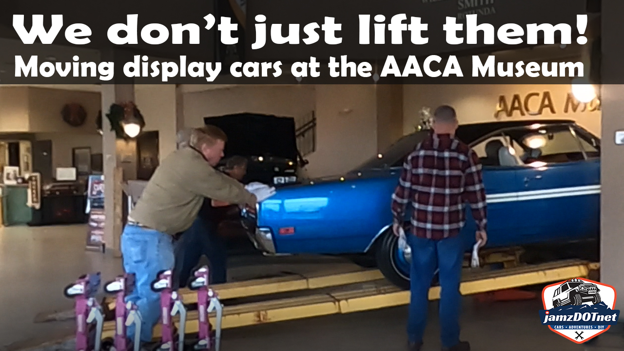 Moving display cars at the AACA Museum – behind the scenes