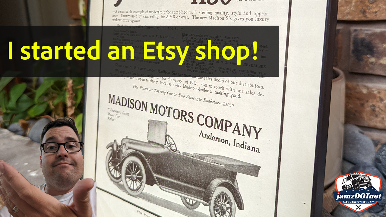 I started an Etsy shop – automobilia for sale