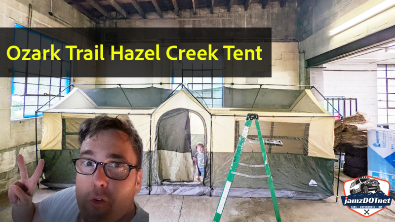 Ozark Trail Hazel Creek 12-person cabin tent – time-lapse and longer install – purchased at Walmart
