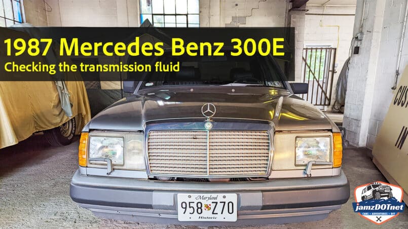 Checking transmission fluid on a 1987 Mercedes 300E W124