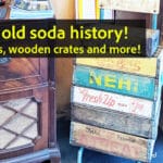 Old soda bottles and soda wooden crates