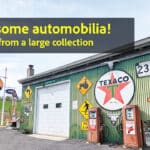 Buying signs from an automobilia collector