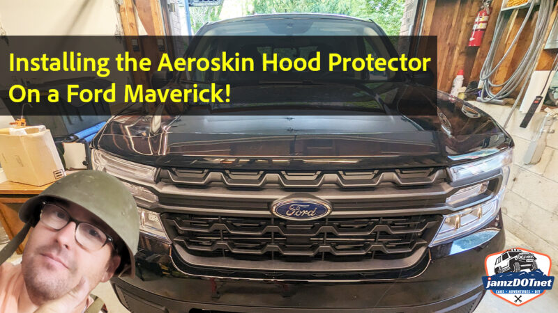 Installing the Lund Aeroskin hood protector on a 2023 Ford Maverick