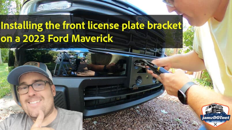 Installing a front license plate on a Ford Maverick