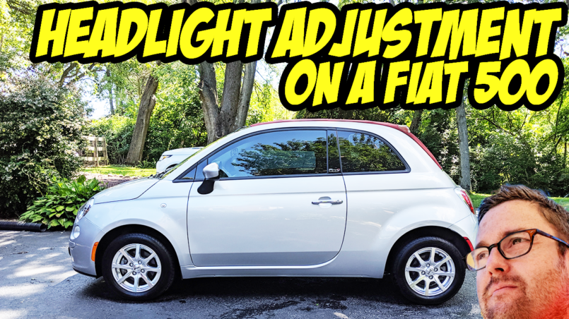 Fiat 500 headlight adjustment