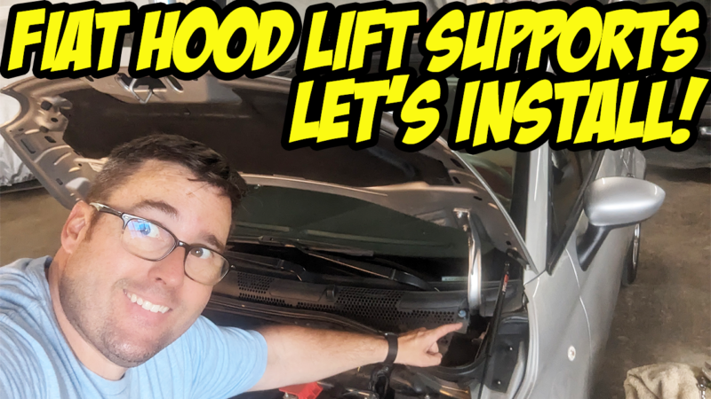 Let’s install hood lift supports (hood shocks) on this 2012 Fiat 500 – $38, are they any good?