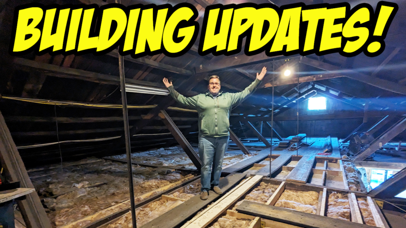 Construction progress at the building, Jason and Jack’s!