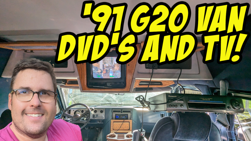 Hooking up the original TV in the ’91 G20 Conversion Van – Coax, RCA, DVD’s, oh my …