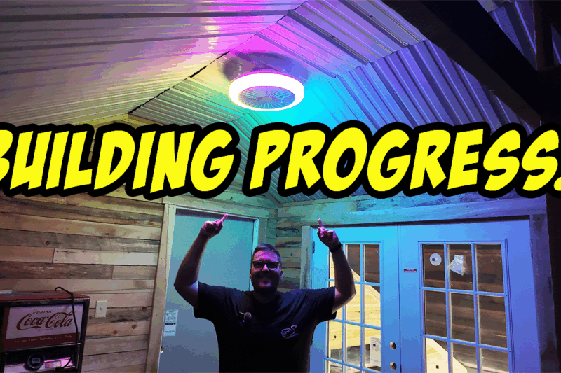 Construction Progress at Jason and Jacks! Adding an RGB Fan Ceiling light in the loft