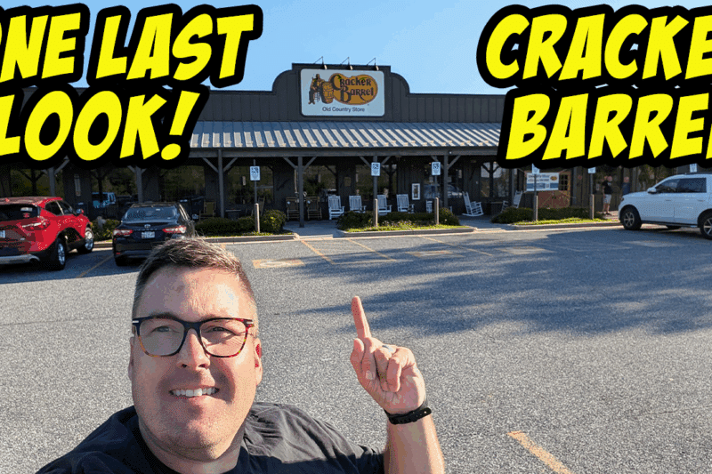 Cracker Barrel – New logo, new store design, what do you think? One last look before it’s gone!