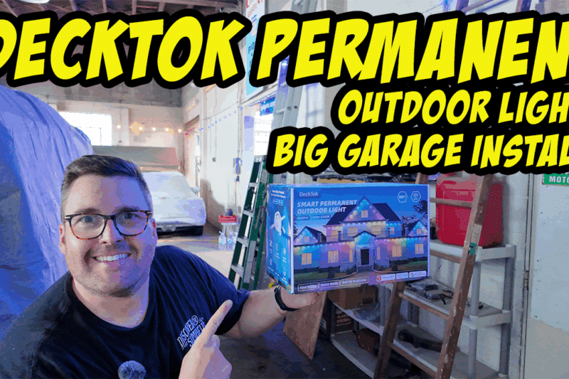 Transforming the Big Garage with DeckTok Permanent Outdoor Lights!