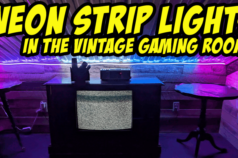 Transforming the Vintage Gaming Room with Neon Strip Lights!