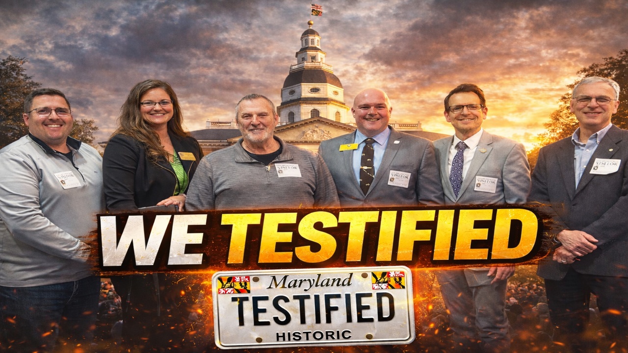 Maryland Historic Plates - we testified