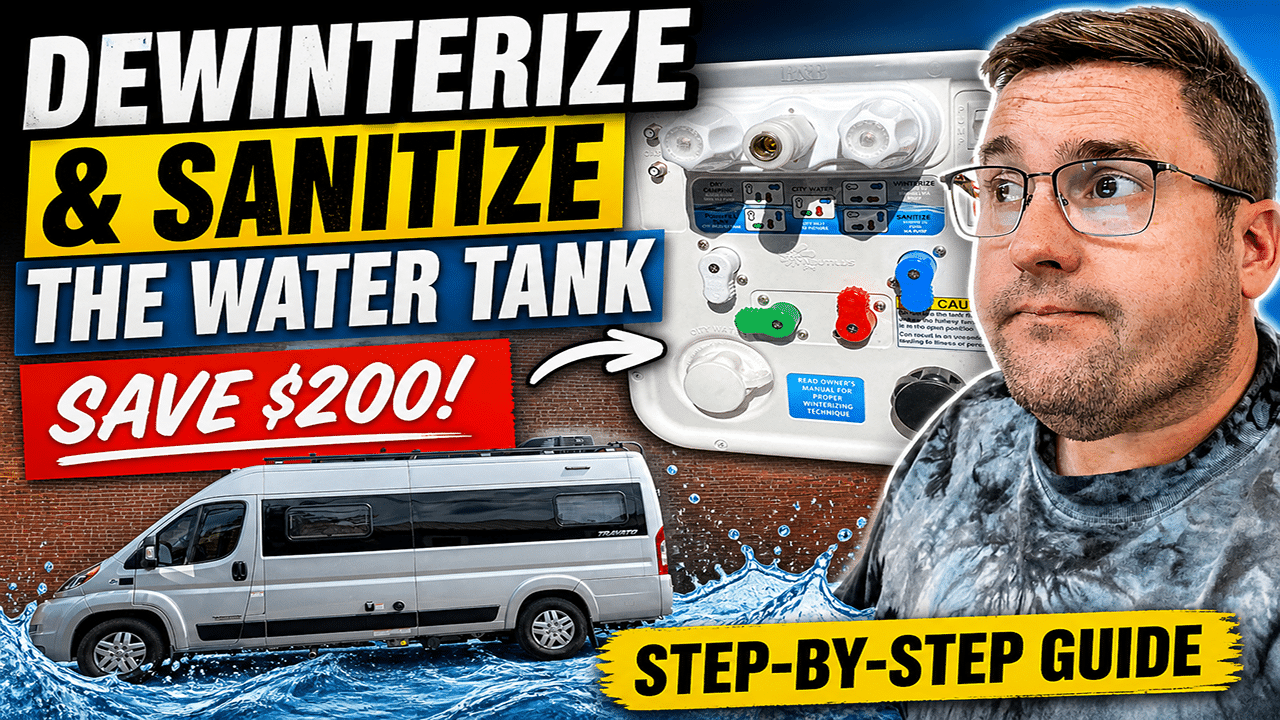 Dewinterize your travato and sanitize the water tank