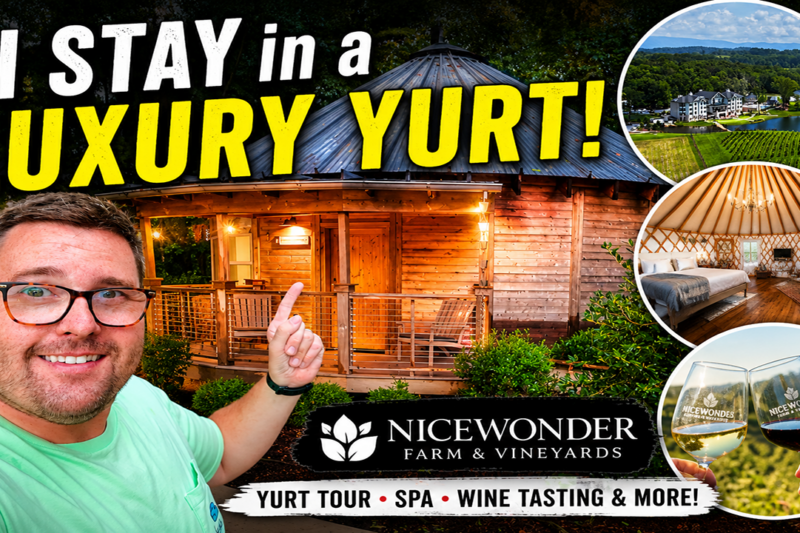 I Stayed in a LUXURY YURT! | Nicewonder Farm & Vineyards Tour