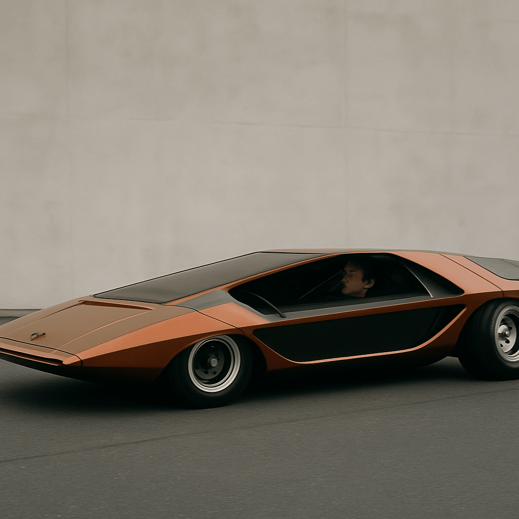The Bertone Stratos Zero, a 1970 wedge-shaped concept car, was so radically low-slung that the driver sat nearly reclined with&hellip;
