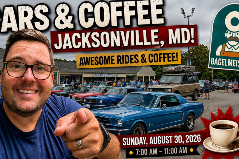 Cars & Coffee in Maryland! Awesome Classic Cars at Bagelmeister