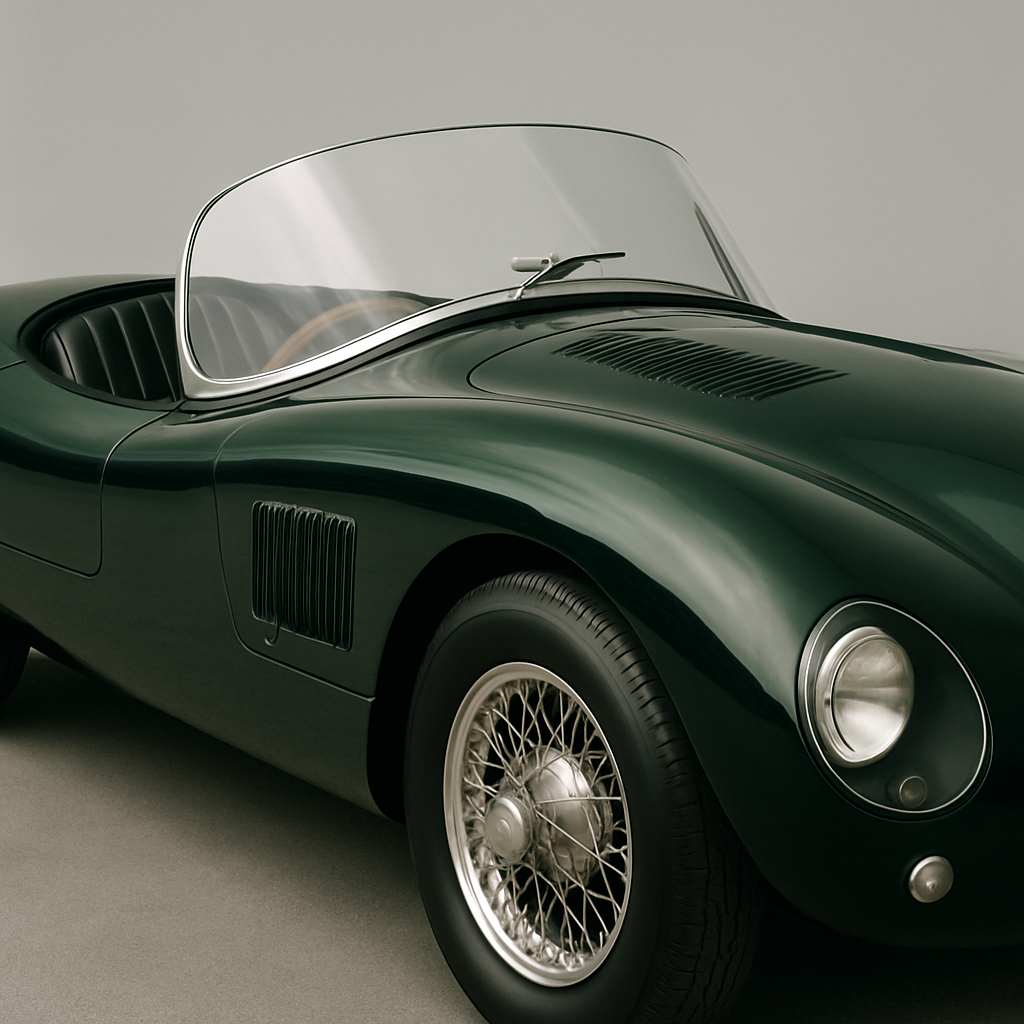 The Jaguar C-Type's curved windscreen was initially banned by racing authorities in 1951 who feared it provided unfair aerodynamic advantage,&hellip;