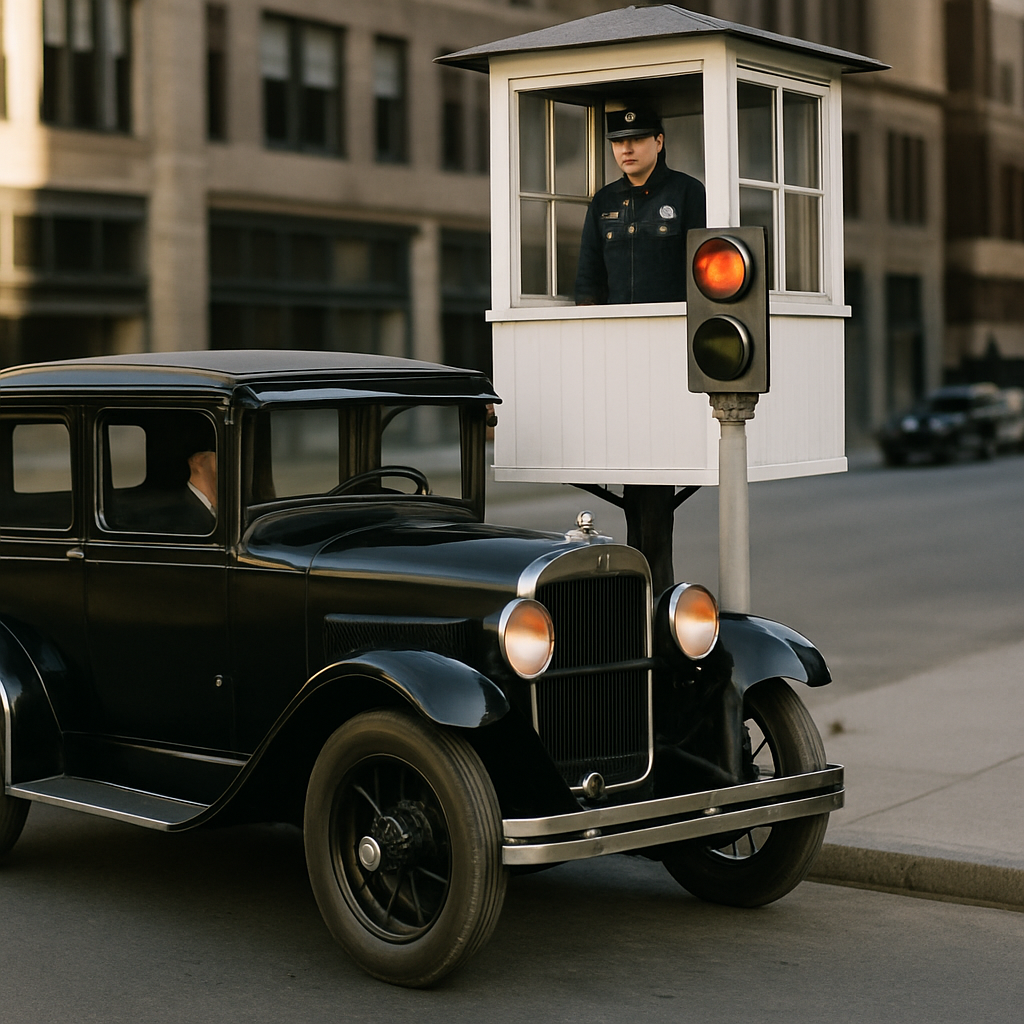 The first motorized traffic light in the United States, installed in Detroit in 1920, was manually operated by a police&hellip;