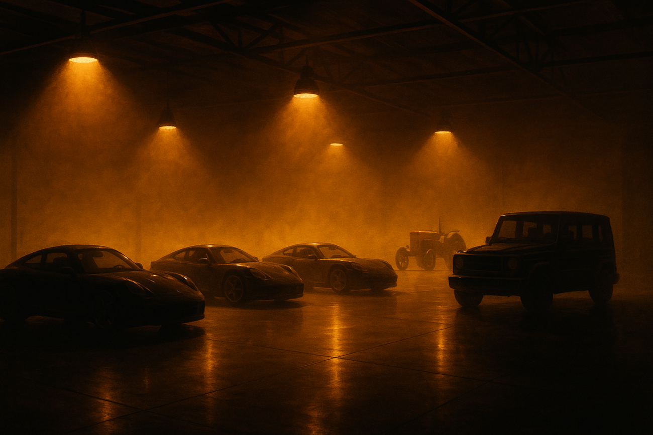 Ferrari 360 CS, Gunther Werks 911, and a Porsche Tractor Walk Into a BaT