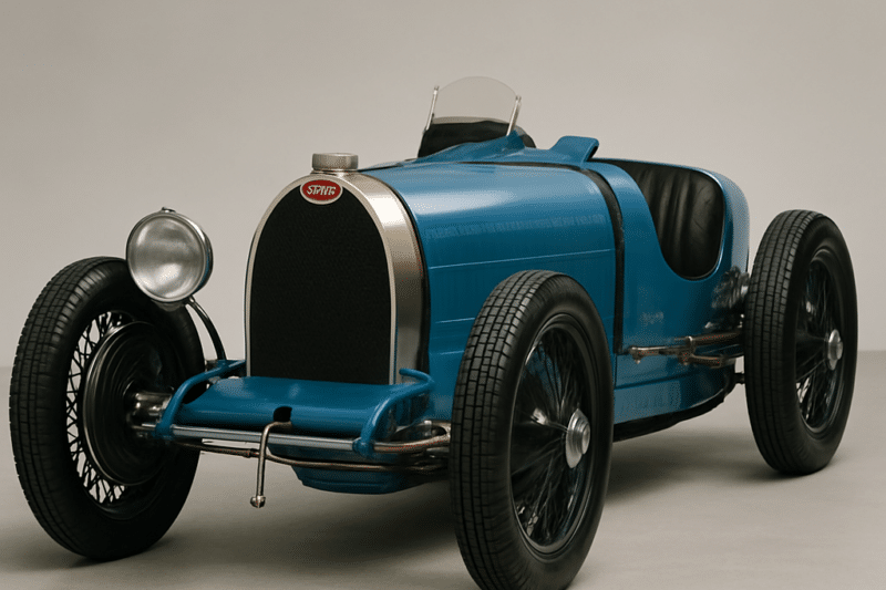 The Bugatti Type 35's iconic horseshoe radiator was positioned so far forward that it extended beyond the front axle centerline,&hellip;