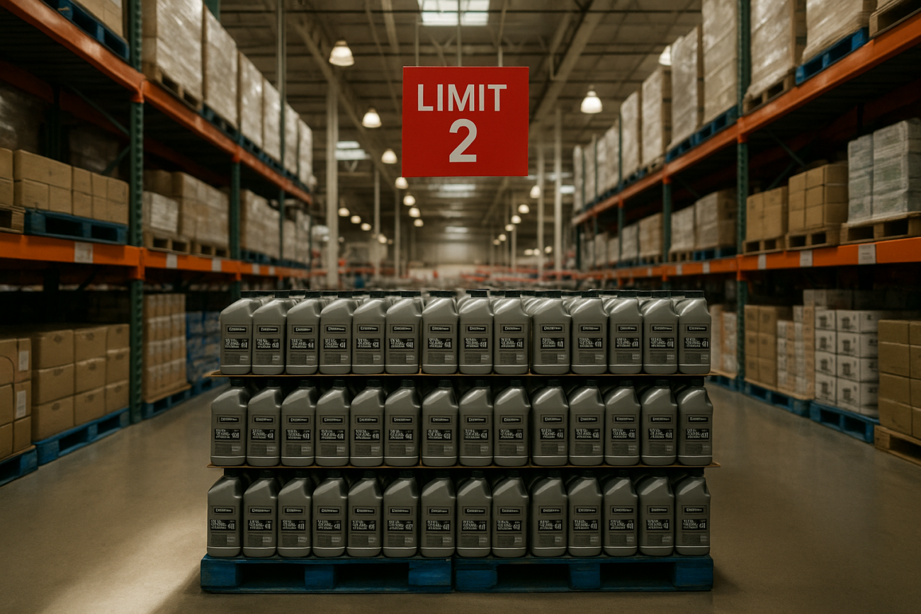 Costco Just Doubled Motor Oil Prices and Started Rationing Bottles