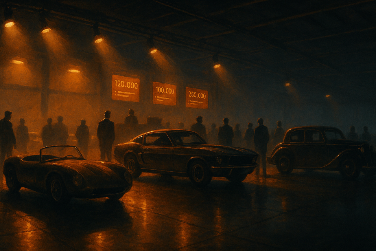 Ferrari GTOs, a Pista Spider & a Chrysler Maserati Oddity