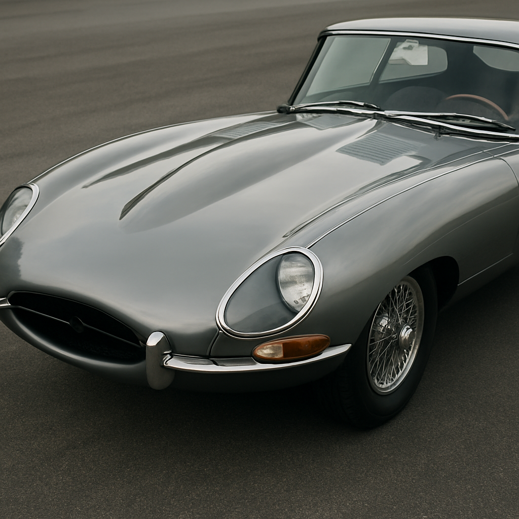 The Jaguar E-Type's long hood was positioned so far forward that it extended nearly to the front wheels, creating such&hellip;