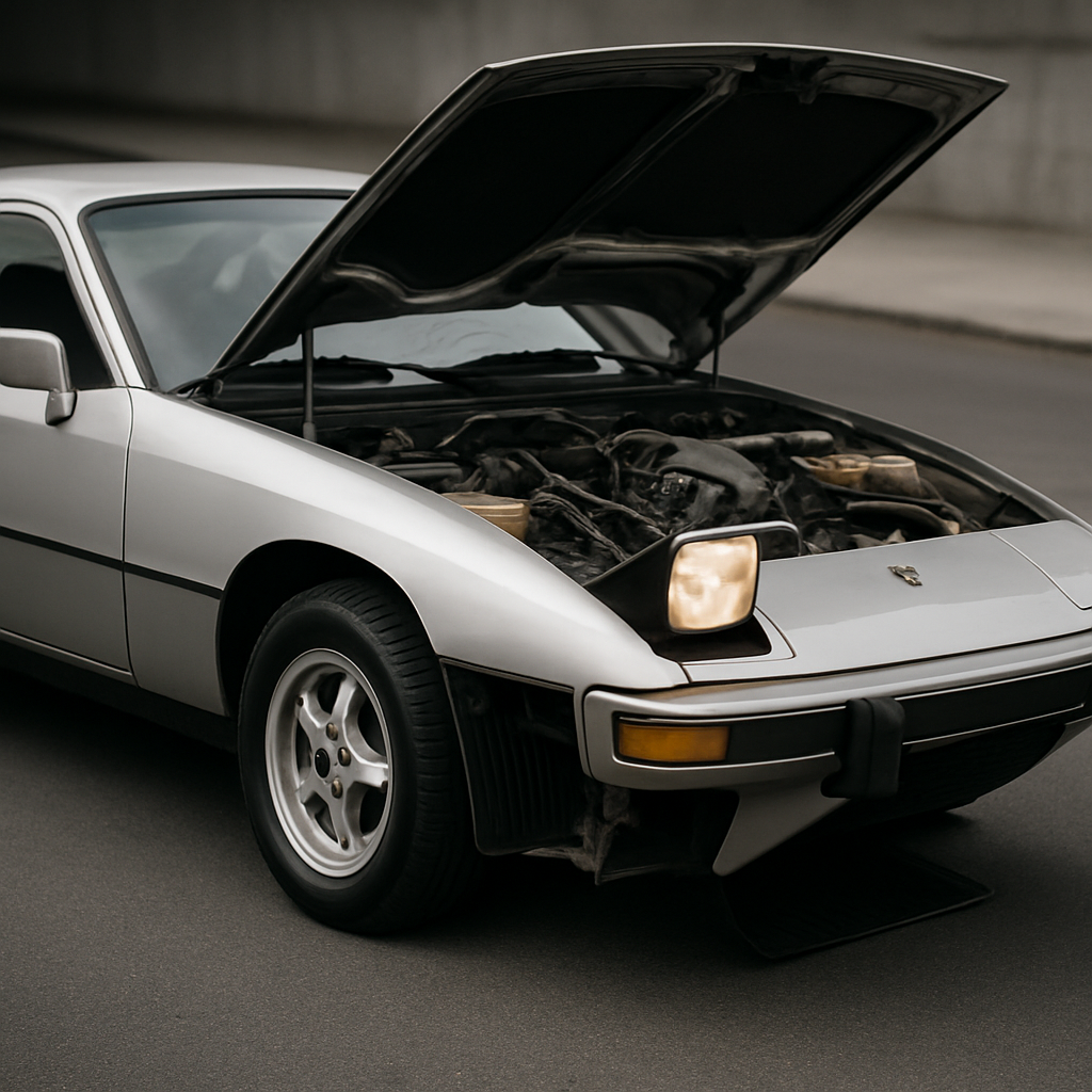 The Porsche 924's water-cooled front-mounted engine was initially designed for a Volkswagen sedan, forcing Porsche to mount the radiator in&hellip;