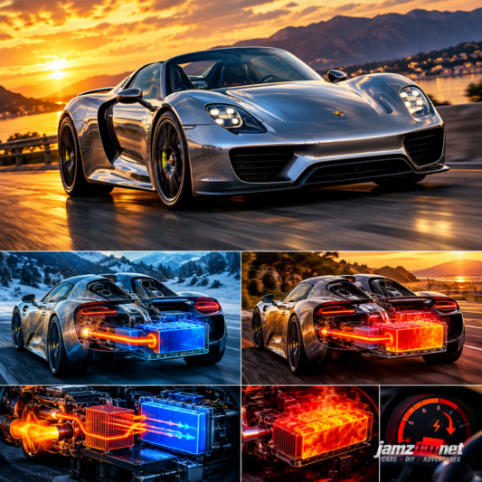 The Porsche 918 Spyder's hybrid system deliberately routes exhaust heat through the battery pack's thermal management system during cold starts,&hellip;
